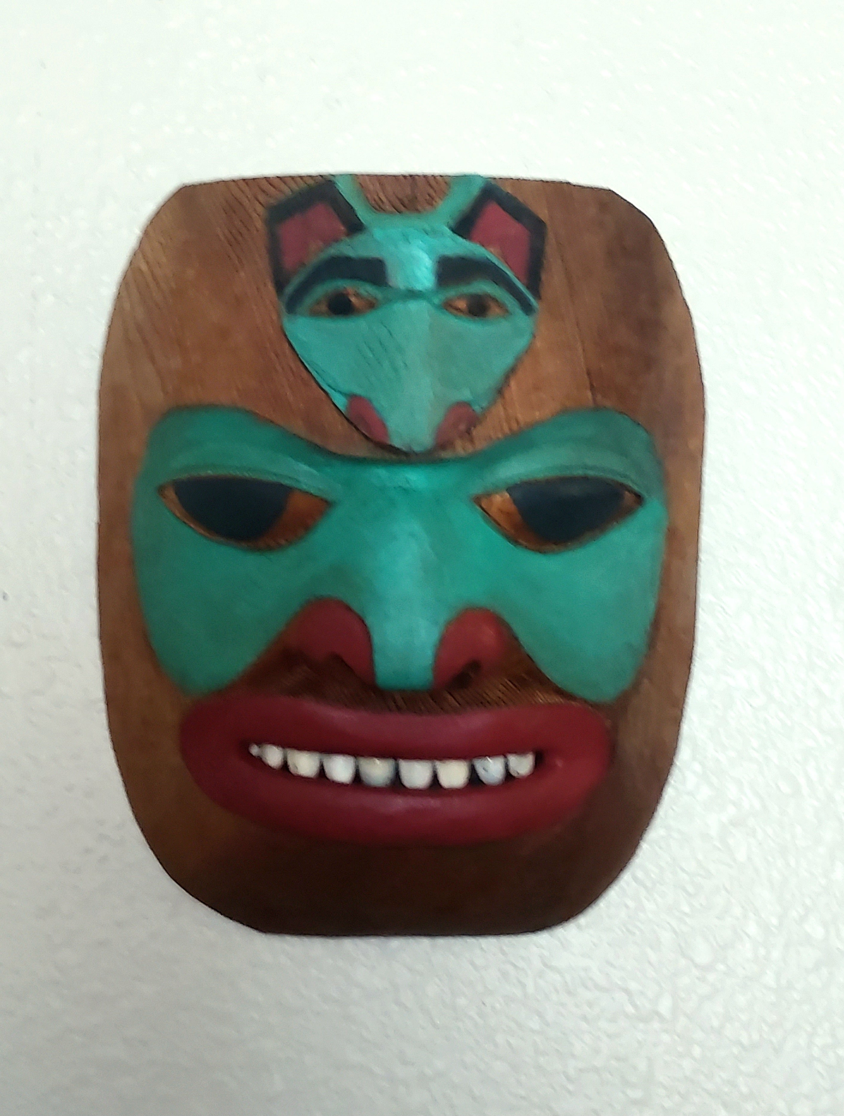 red cedar, operculum shells,acrylic paint, tung oil