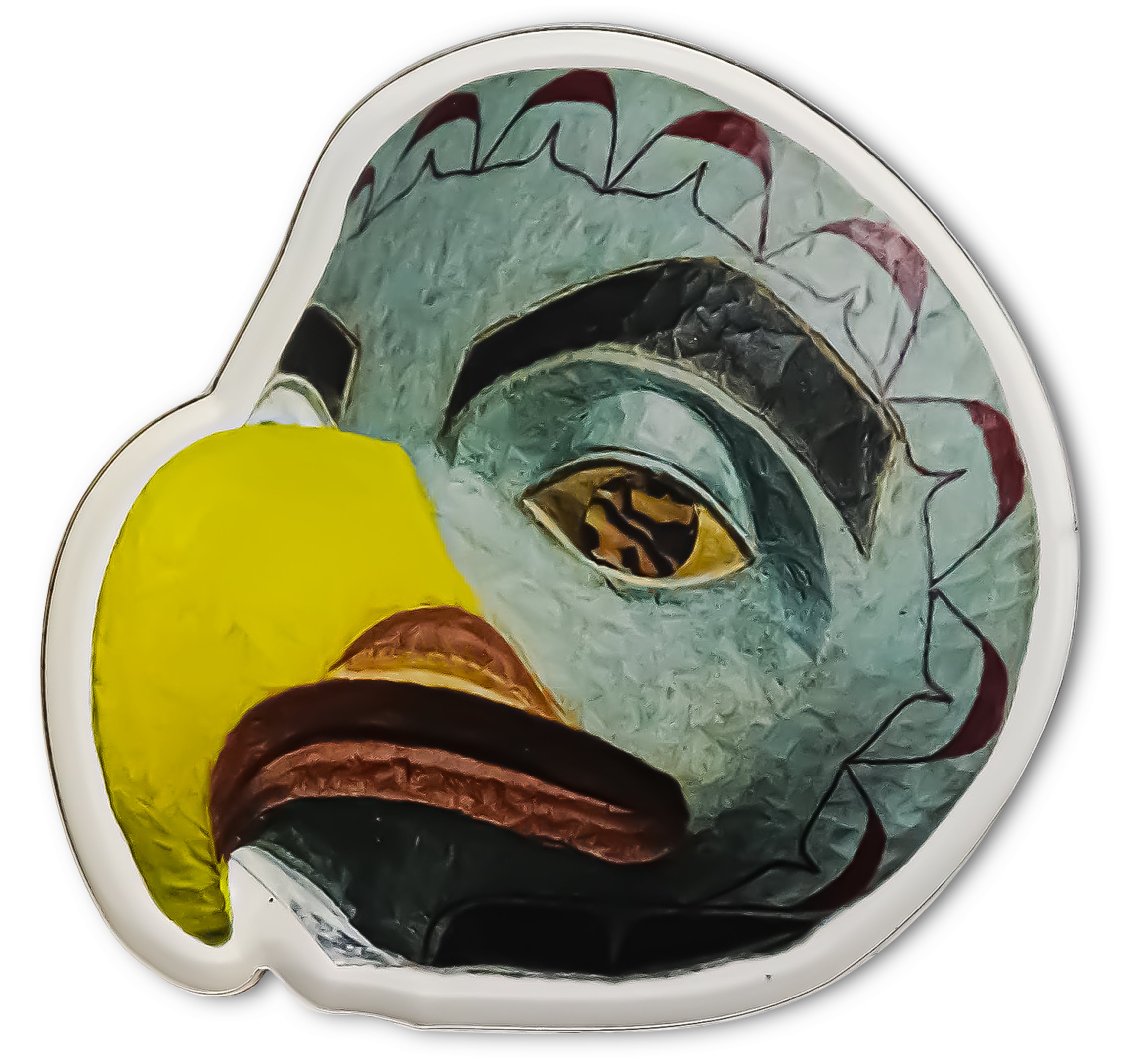 Alaskan Native Eagle Mask Native Fridge Magnet originally carved and painted by Fred Fulmer Tlingit Artist