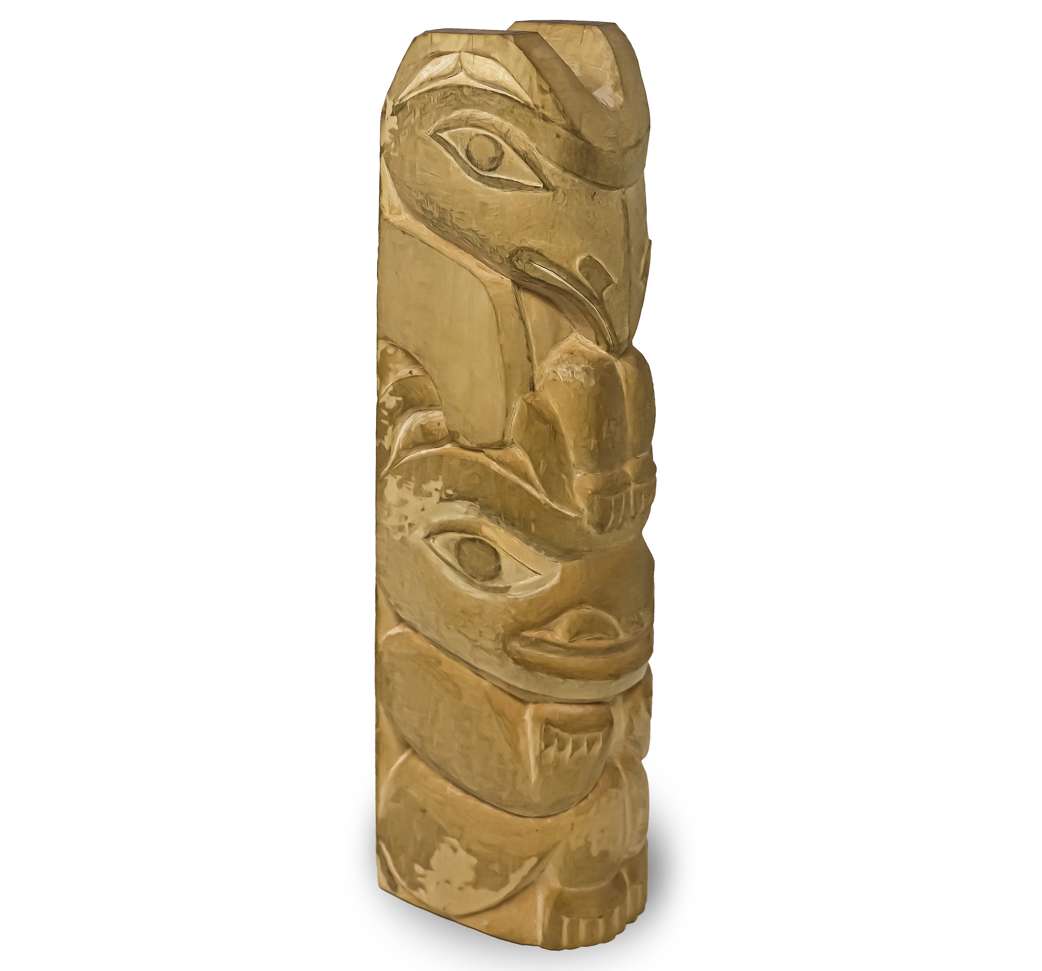 Eagle Bear Miniature Totem Pole Alaskan Native Miniature Totem Pole eagle-bear-miniature-totem-pole-alaskan-native-miniature-totem-pole